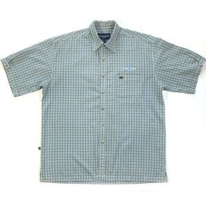Phat Farm Blue Green Check Button Shirt